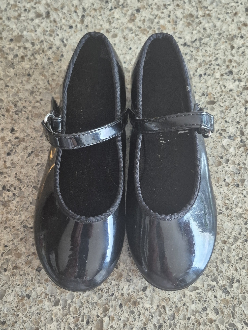 ​ABT American Ballet Theatre Girls Black Patent Tap Dance Shoes Size 8.5 M
